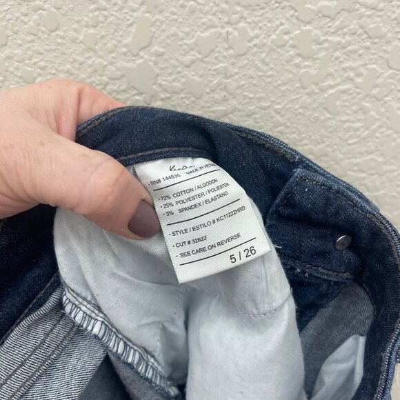 KanCan Dark Denim Distressed Skinny Stretch Jeans KC11222HRD Womens size 5/26 - Picture 3 of 8